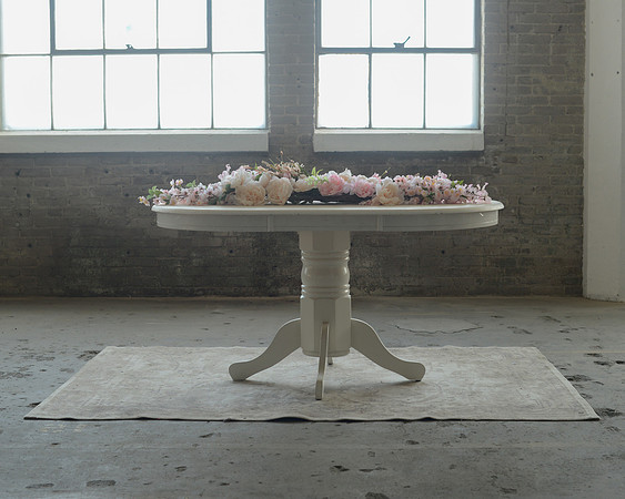 White Pedestal Table